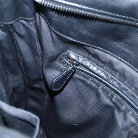 BOTTEGA VENETA Chain Hand Bag Leather Black Auth bs22135 - Picture 13 of 16